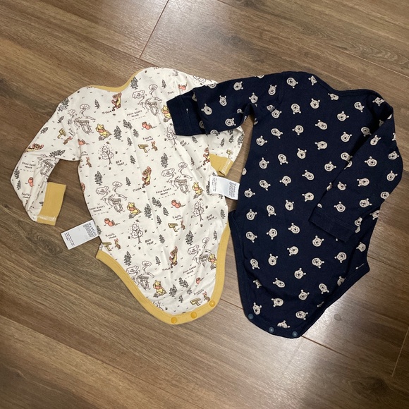 3/$20 Uniqlo x Winnie the Pooh long sleeve onesies - Picture 2 of 6